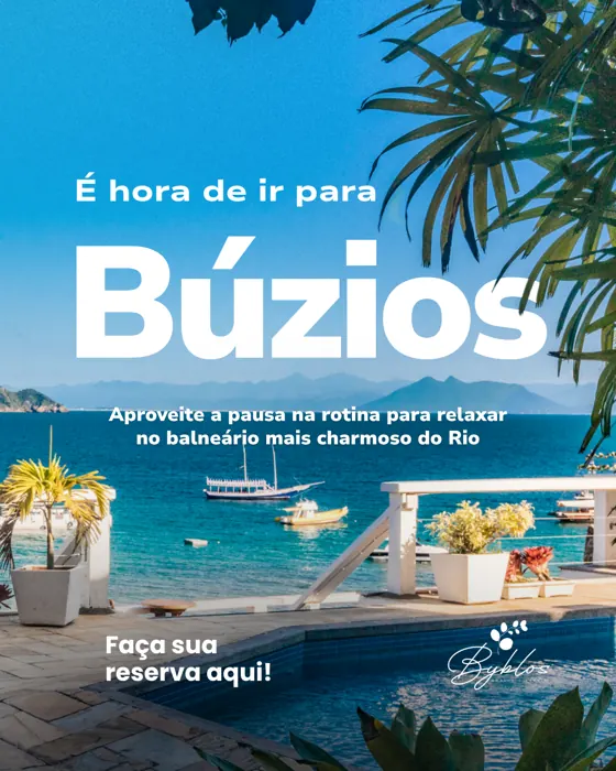 Anúncio É hora de ir para Búzios, do Grupo BZ